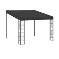 vidaXL Altana przyścienna, 3x3 m, antracytowa, tkanina - vidaXL