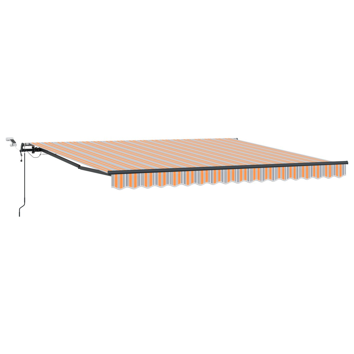 vidaXL Automatyczna chowana markiza z LED i paskami w różnych kolorach 400x300 cm