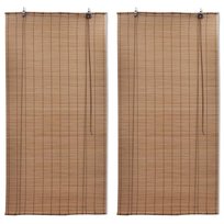VidaXL, Bambusowe rolety, 2 szt., 120x220 cm, brązowe vidaXL