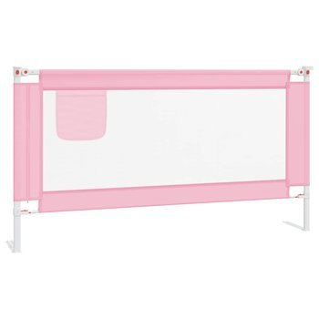 vidaXL Barierka do łóżeczka dziecięcego, różowa, 160x25 cm, tkanina - vidaXL