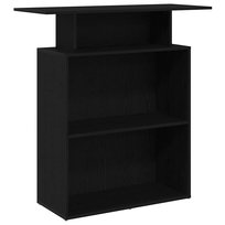 vidaXL Biurko recepcyjne czarne 100x40x104 cm Drewno klejone