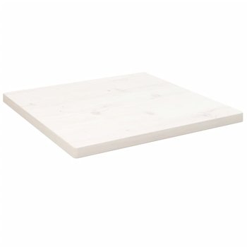 vidaXL Blat stołu, biały, 60x60x2,5cm, lite drewno sosnowe, kwadratowy - vidaXL