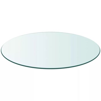 vidaXL Blat stołu, szklany, okrągły, 600 mm  - vidaXL