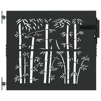 vidaXL Brama ogrodowa Czarny 105 x 100 cm Stal Malowana Proszkowo vidaXL