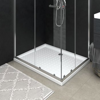 vidaXL, Brodzik prysznicowy z wypustkami, biały, 80x100x4 cm, ABS - vidaXL