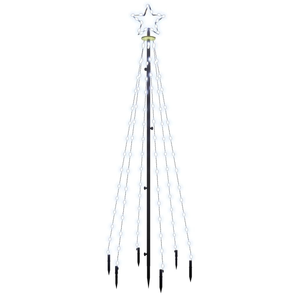 Фото - Новорічна ялинка VidaXL Choinka z kołkiem gruntowym, 108 zimnych białych LED, 180 cm 