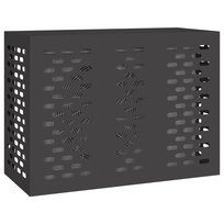 vidaXL Czarny Stal 110 x 50 x 80 cm Pokrowiec na klimatyzator vidaXL