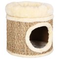 vidaXL Domek dla kota z luksusową poduszką, 33 cm, trawa morska - vidaXL