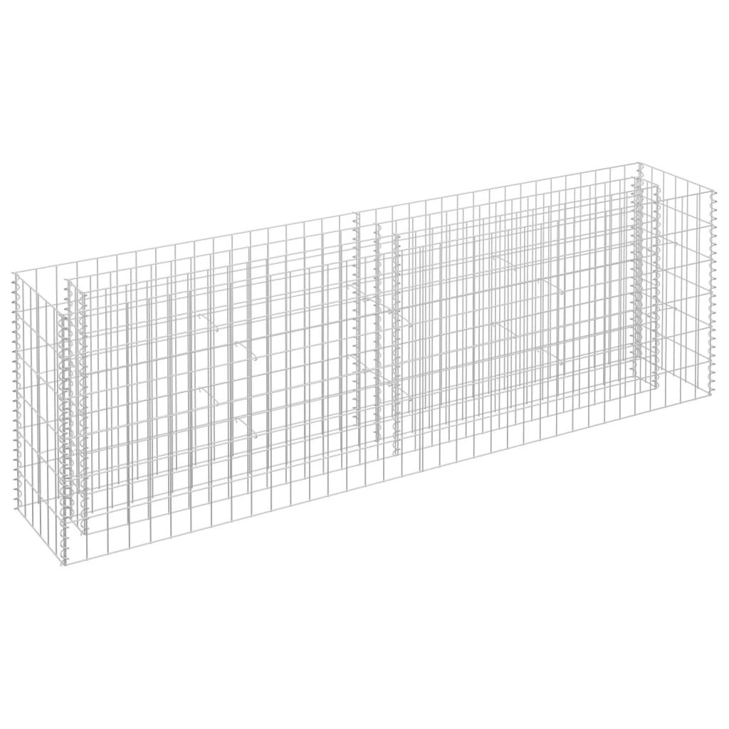 VidaXL Donica gabionowa z galwanizowanej stali, 180 x 30 x 60 cm