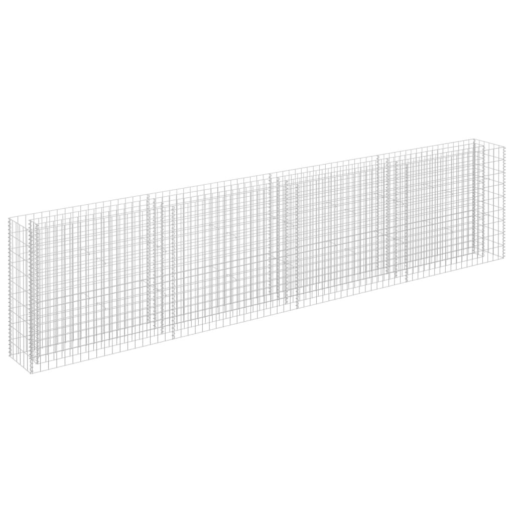 VidaXL Donica gabionowa z galwanizowanej stali, 360x30x90 cm