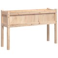 vidaXL Donica ogrodowa na nogach, 110x31x70 cm, lite drewno sosnowe - vidaXL