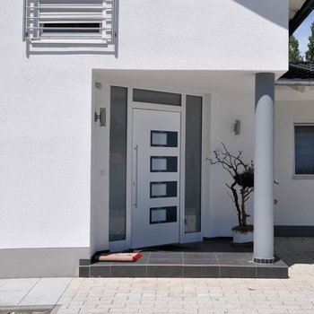 vidaXL Drzwi wejściowe, białe, 100x200 cm, aluminium i PVC - vidaXL