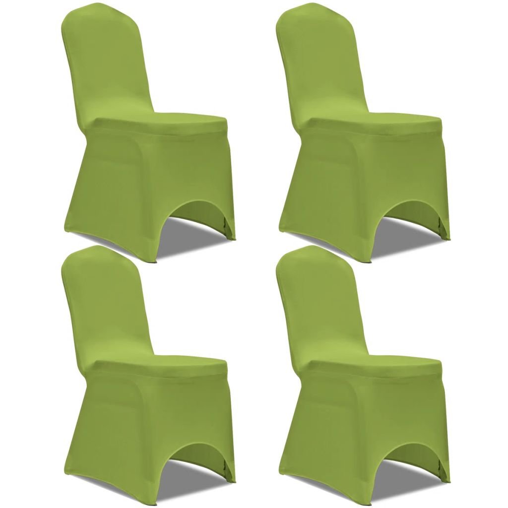 Фото - Чохол на меблі VidaXL Elastyczne pokrowce na krzesło zielone 4 szt. 