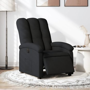 vidaXL Elektryczny fotel rozkładany, czarny, obity tkaniną - vidaXL