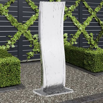vidaXL Falista fontanna ogrodowa z pompą, stal nierdzewna, 108 cm - vidaXL
