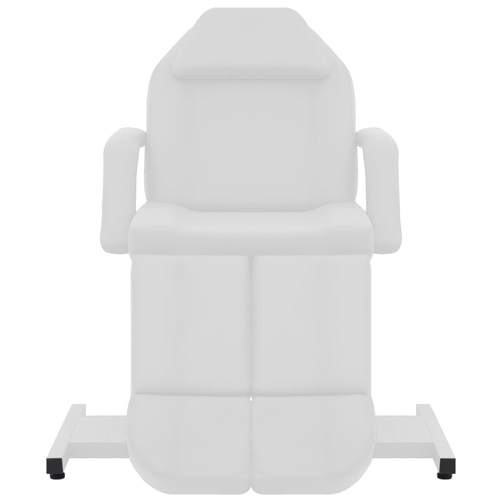 Фото - Масажне крісло VidaXL Fotel do zabiegów kosmetycznych, ekoskóra, biały, 180x62x78 cm 