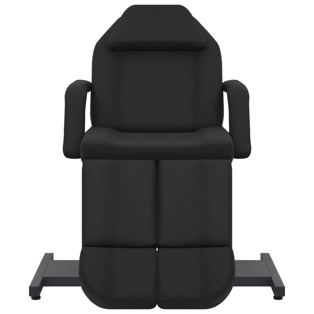 Фото - Масажне крісло VidaXL Fotel do zabiegów kosmetycznych, ekoskóra, czarny 180x62x78 cm 