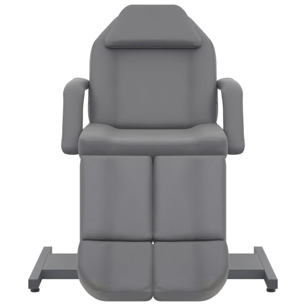Фото - Масажне крісло VidaXL Fotel do zabiegów kosmetycznych, ekoskóra, szary, 180x62x78 cm 