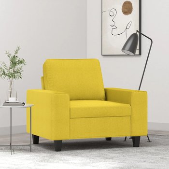 vidaXL Fotel, jasnożółty, 60 cm, obity tkaniną - vidaXL
