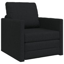 vidaXL Fotel Łóżko 2-w-1 Czarny 74x77x81 cm Tkanina