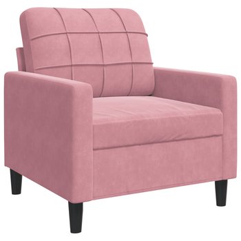vidaXL Fotel, różowy, 60 cm, obity aksamitem - vidaXL