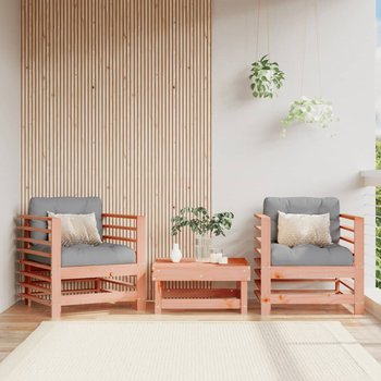 vidaXL Fotele ogrodowe z poduszkami, 2 szt., lite drewno daglezjowe - vidaXL