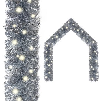 vidaXL Girlanda świąteczna z lampkami LED, 10 m, srebrna - vidaXL