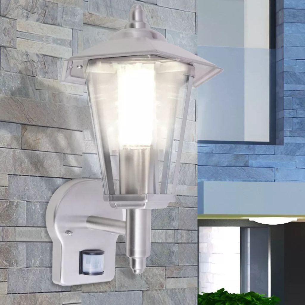 Zdjęcia - Naświetlacz LED / lampa zewnętrzna VidaXL Kinkiet zewnętrzny ze światłem skierowanym w górę i z czujnikiem ru 
