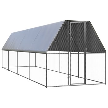 vidaXL Klatka zewnętrzna dla kurcząt, 2x8x2 m, stal galwanizowana - vidaXL