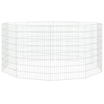 vidaXL Kojec dla zwierząt, 10 paneli, 54x80 cm, galwanizowane żelazo