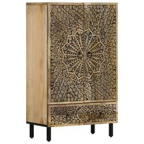 vidaXL Komoda, 60x33x100 cm, lite drewno mango