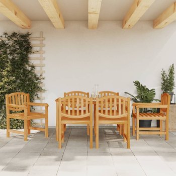 vidaXL Krzesła ogrodowe, 6 szt., 58x59x88 cm, lite drewno tekowe - vidaXL