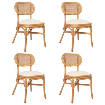 vidaXL Krzesła stołowe, 4 szt., lniane - vidaXL