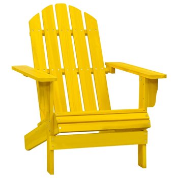 vidaXL, Krzesło ogrodowe Adirondack, lite drewno jodłowe, żółte - vidaXL