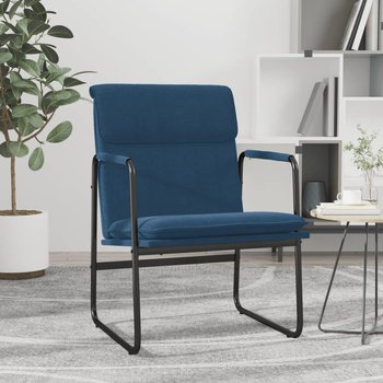 vidaXL Krzesło wypoczynkowe, niebieskie, 55x64x80 cm, obite tkaniną - vidaXL