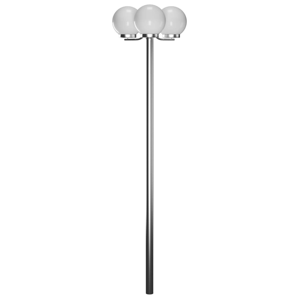 vidaXL Lampa ogrodowa na słupku, 3 kule, 220 cm