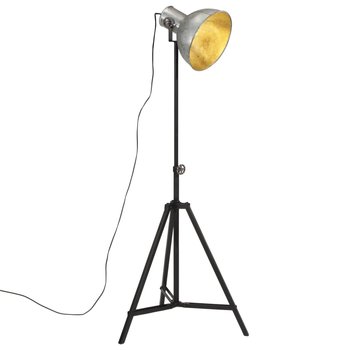 vidaXL Lampa stojąca, 25 W, srebro vintage, 61x61x90/150 cm, E27 - vidaXL