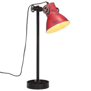 vidaXL Lampa stołowa, 25 W, postarzany czerwony, 15x15x55 cm, E27 - vidaXL