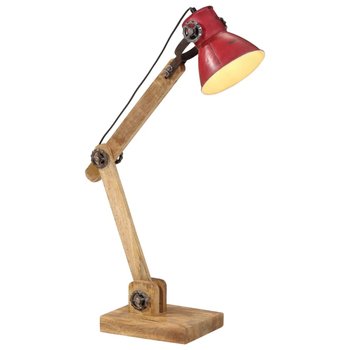 vidaXL Lampa stołowa, 25 W, postarzany czerwony, 23x18x96 cm, E27 - vidaXL