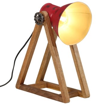 vidaXL Lampa stołowa, 25 W, postarzany czerwony, 30x17x40 cm, E27 - vidaXL