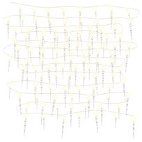 vidaXL Lampki świąteczne w kształcie sopli, 100 LED, ciepła biel, 10 m