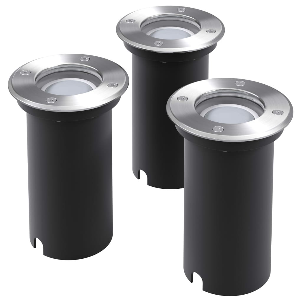 vidaXL Lampy najazdowe LED 3 szt. okrągłe