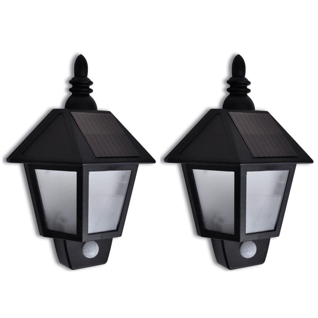 vidaXL Lampy solarne z detektorem ruchu, 2 sztuki