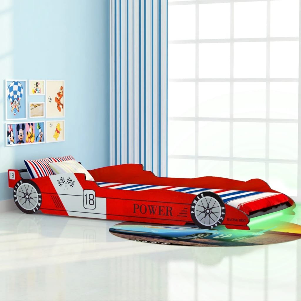 Zdjęcia - Łóżko VidaXL  dziecięce w kształcie samochodu, 90 x 200 cm, czerwone 