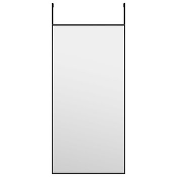 vidaXL Lustro na drzwi, czarne, 30x60 cm, szkło i aluminium - vidaXL