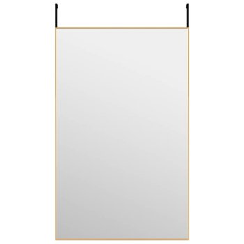 vidaXL Lustro na drzwi, złote, 50x80 cm, szkło i aluminium - vidaXL
