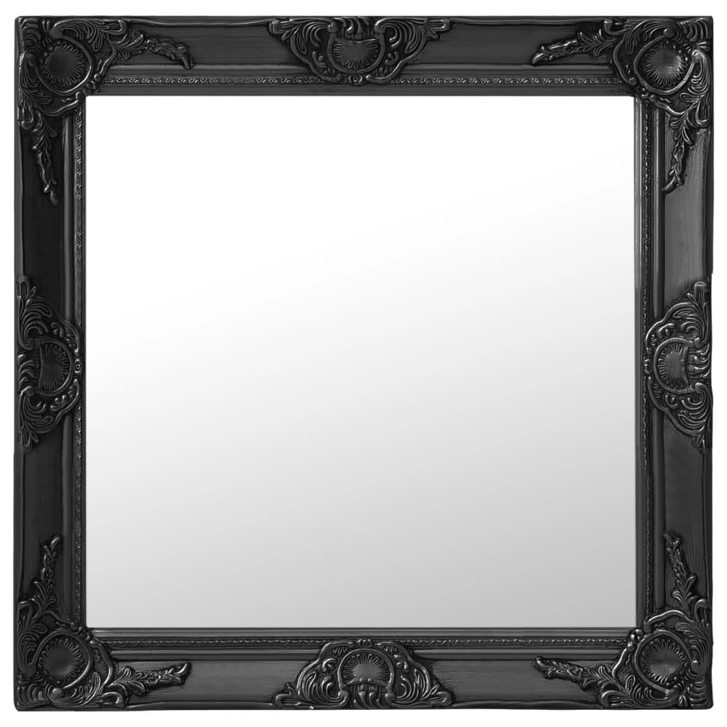 Фото - Дзеркало настінне VidaXL Lustro ścienne w stylu barokowym, 60x60 cm, czarne 