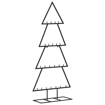 vidaXL Metalowa choinka świąteczna, do dekoracji, czarna, 125 cm - vidaXL