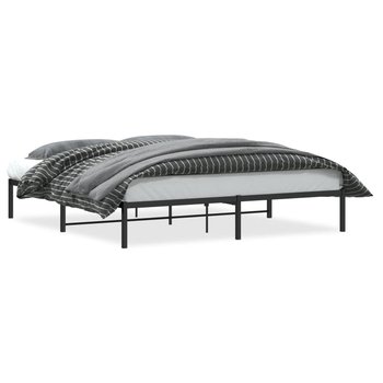 vidaXL Metalowa rama łóżka, czarna, 183x213 cm - vidaXL