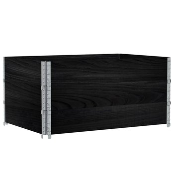 vidaXL Nadstawki paletowe, 3 szt., czarne, 120x80 cm, drewno sosnowe - VidaXL